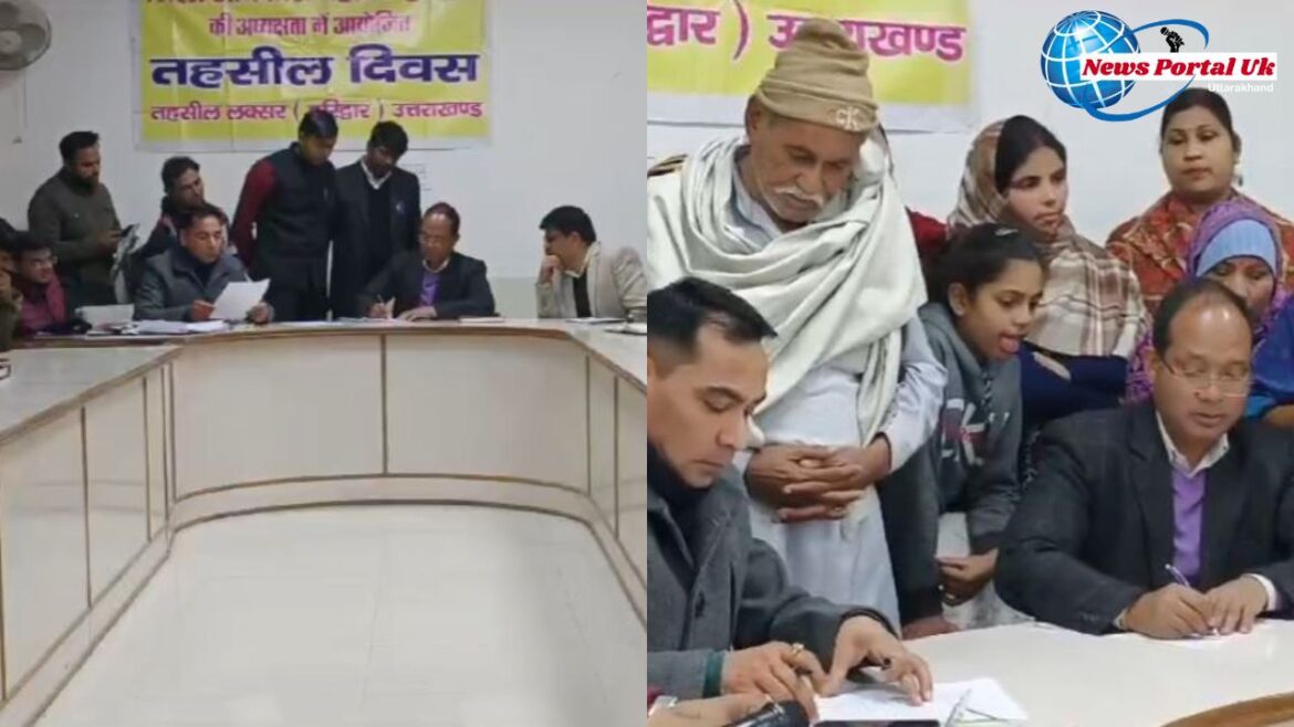 लक्सर तहसील सभागार में तहसील दिवस किया आयोजित, अपर जिलाधिकारी PL शाह ने की अध्यक्षता