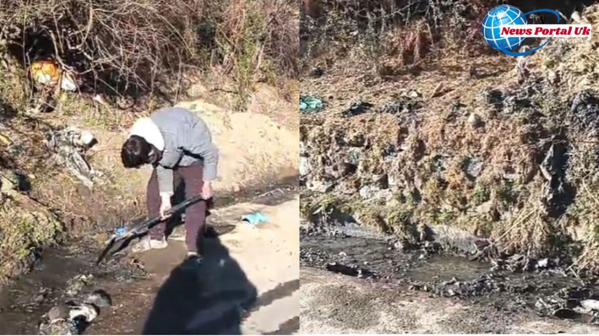 सड़क किनारे नालियों से लीकेज से पाले का बना खतरा