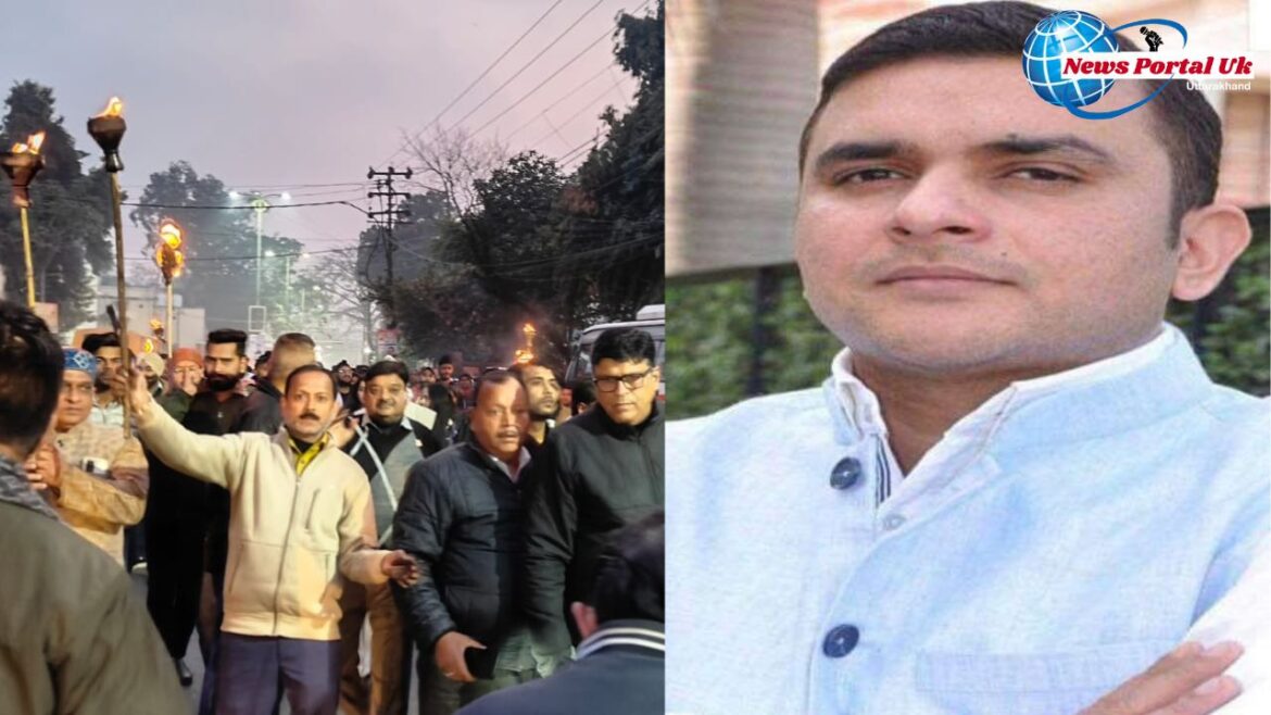 संयुक्त व्यापार संघर्ष समिति द्वारा निकाली गयी मशाल जलुस