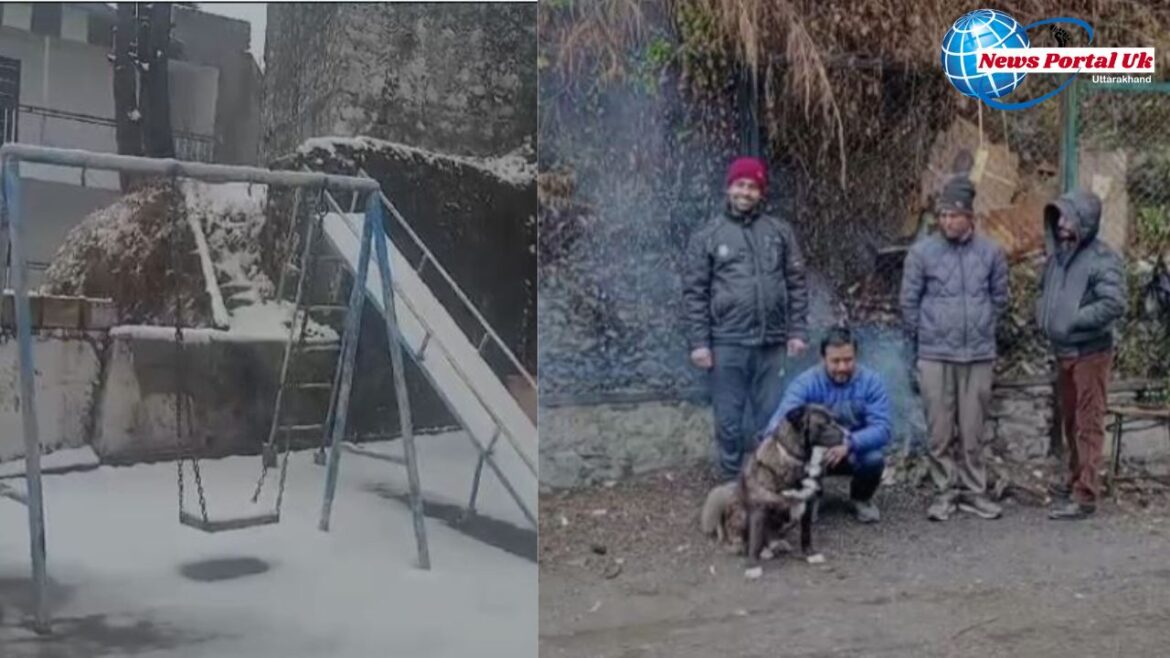 मसूरी में हल्का हिमपात