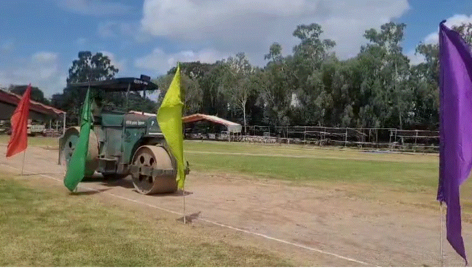 परेड ग्राउंड का मुख्य विकास अधिकारी ने किया निरीक्षण