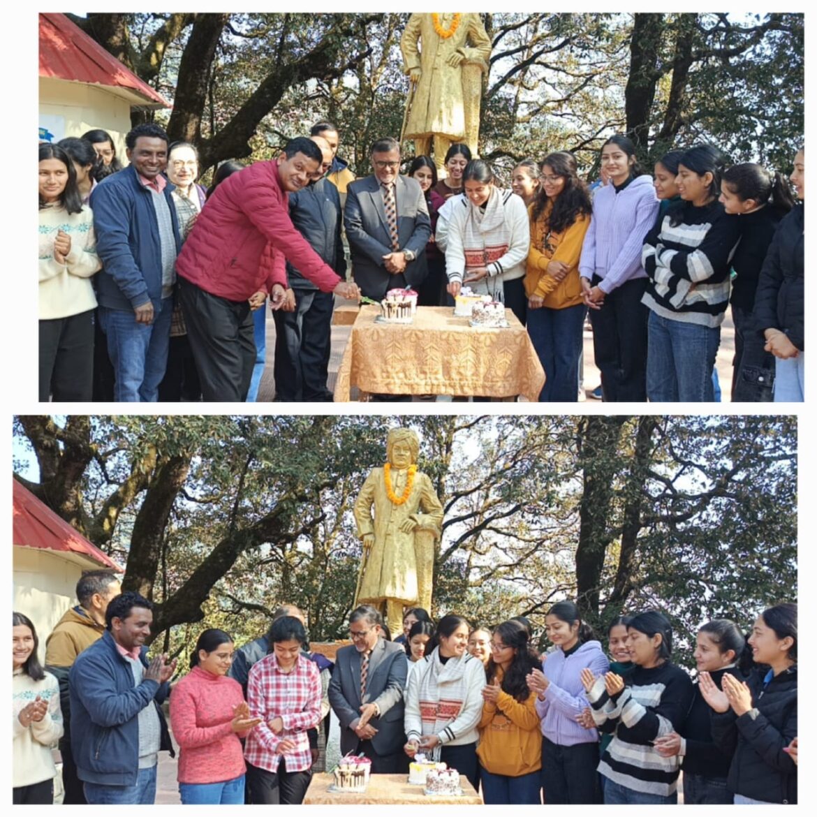 कुमाऊँ विश्वविद्यालय का 51वां स्थापना दिवस मनाया गया ।मिष्ठान किया वितरण।