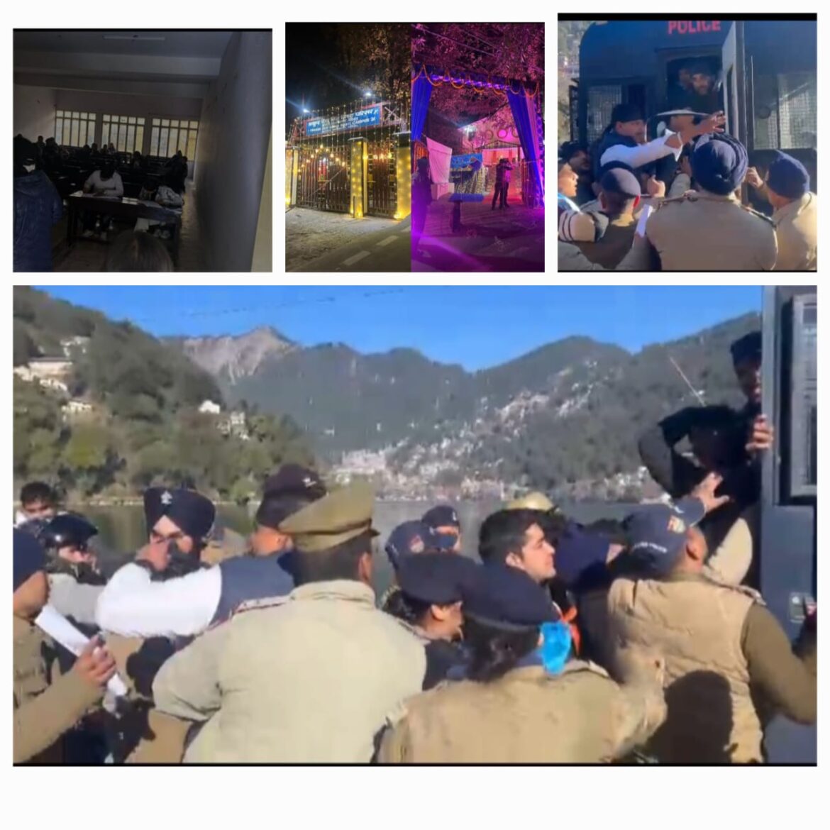 जहां डीएसबी परिसर में दीक्षांत समारोह चल रहा था वही बाहर से छात्र नेता विरोध कर धन सिंह रावत गो-बेक के नारे लगाते हुए दिखाई दिये।