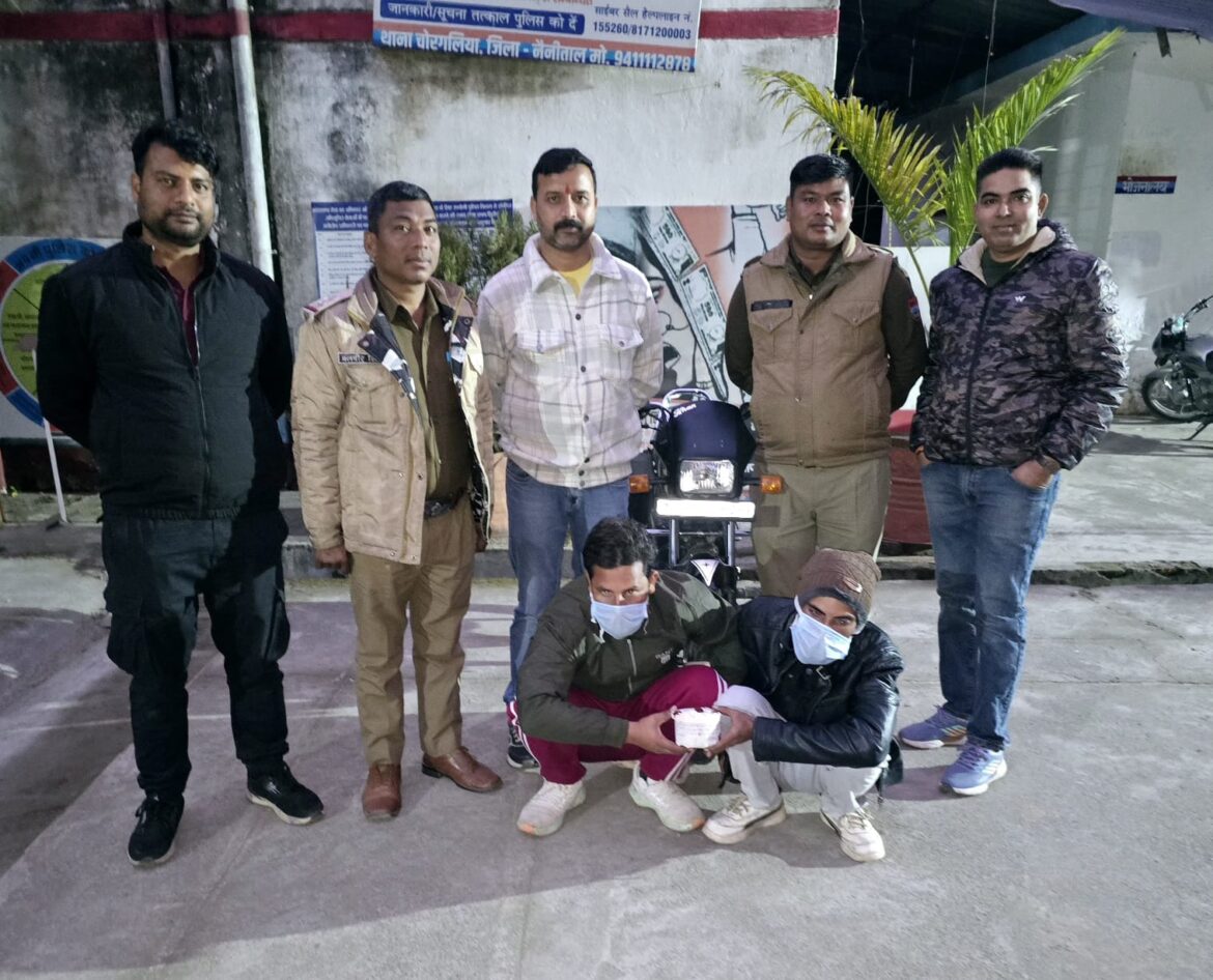 नैनीताल पुलिस का नशे पर वार लगातार