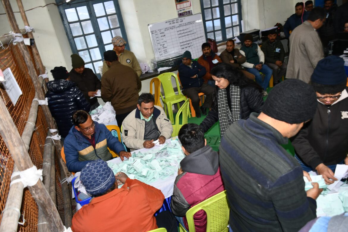 हरिद्वार नगर निकाय चुनाव की मतगणना जारी है।