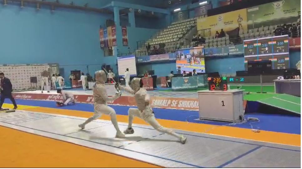 हल्द्वानी में चल रहे हैं 38वें राष्ट्रीय खेल में तलवारबाजी प्रतियोगिता में कश्मीर का चल रहा है दबदबा