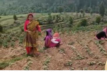 लोहाघाट बाईपास के सर्वे का ग्रामीणों ने किया विरोध, कृषि भूमि बचाने की उठी मांग