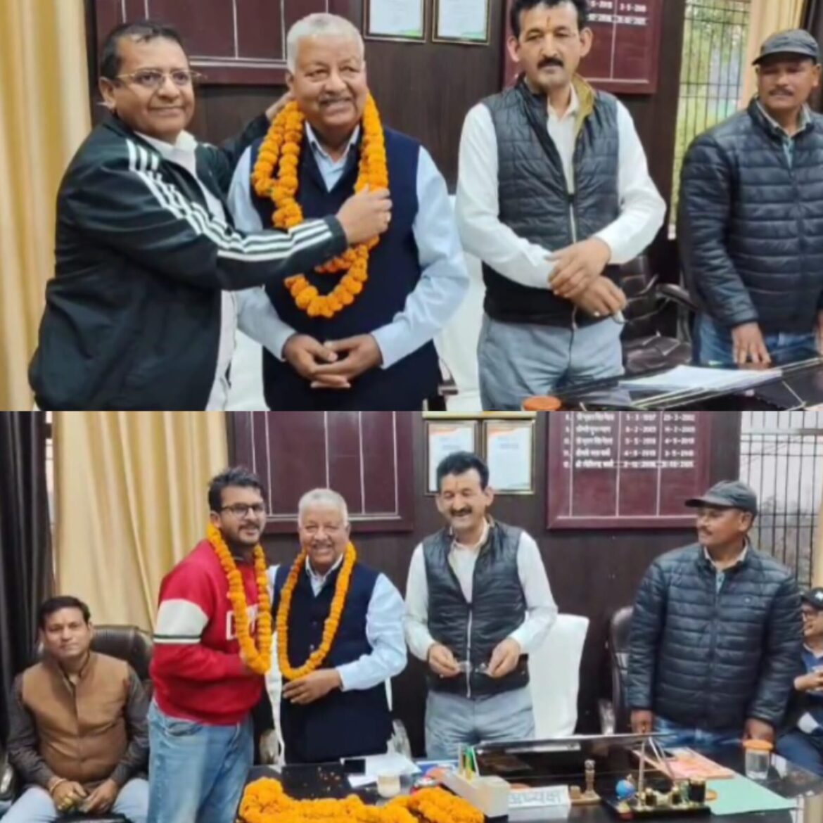 भाजपा नेता श्याम नारायण पांडे के लोहाघाट आगमन पर भव्य स्वागत