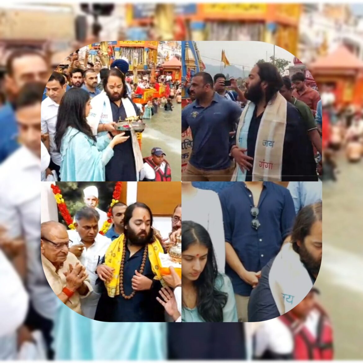 हरिद्वार पहुंचे अनंत अंबानी, पत्नी राधिका संग किया गंगा पूजन