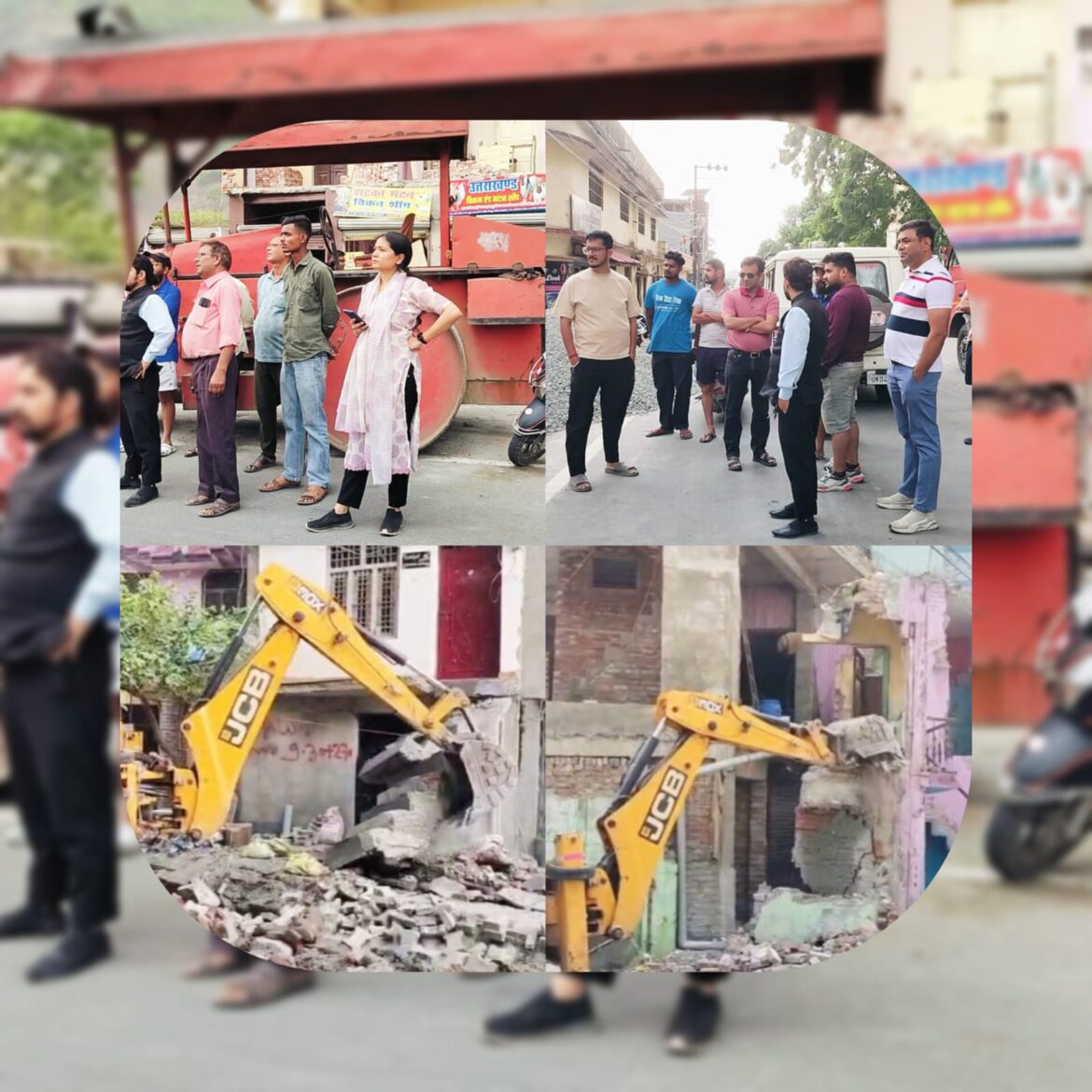 कोलटैक्स तिराहे पर सड़क चौड़ीकरण का कार्य शुरू, अतिक्रमण हटाने की कार्रवाई तेज