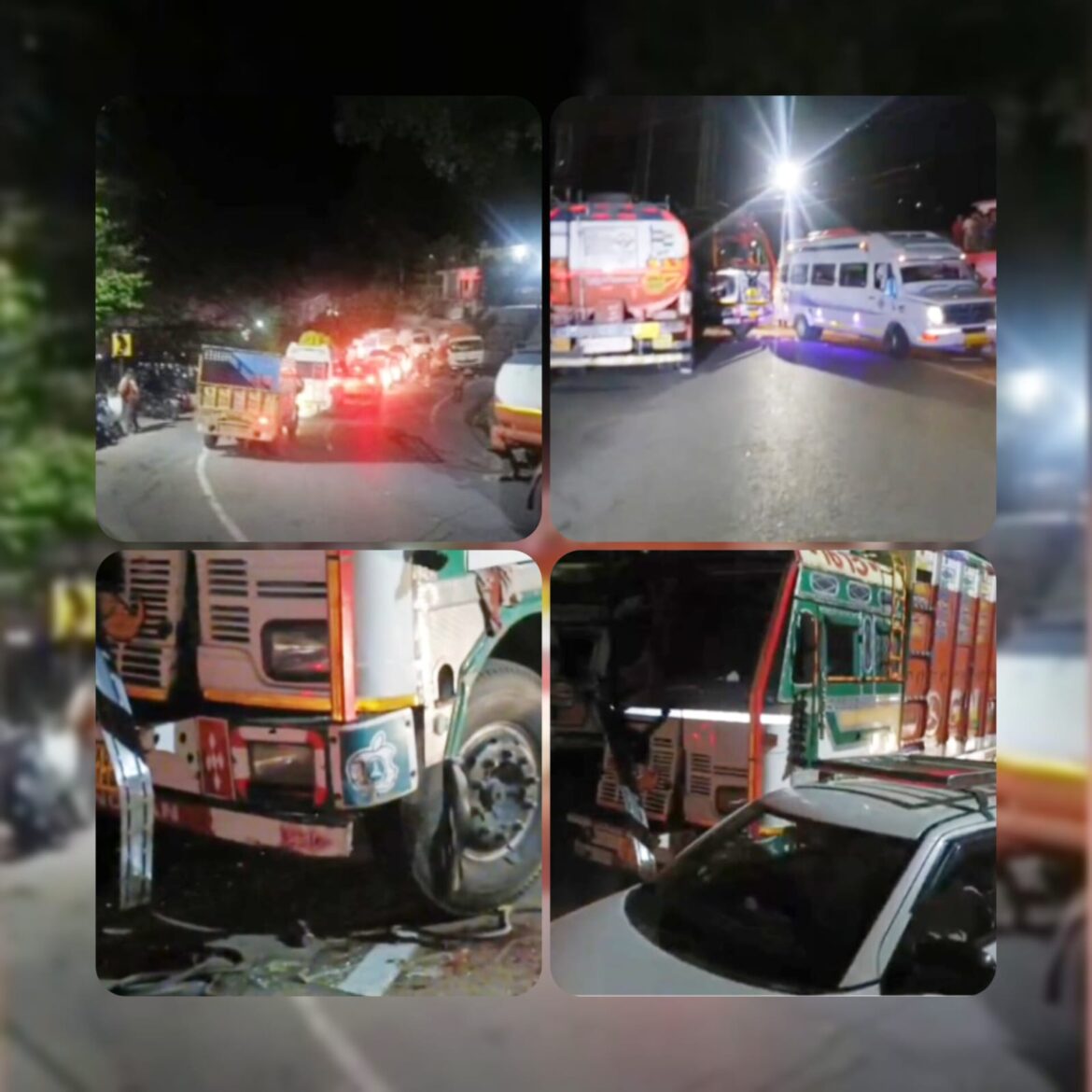 देवप्रयाग में ट्रक और तेल टैंकर की भीषण टक्कर, हाईवे पर लगा लंबा जाम