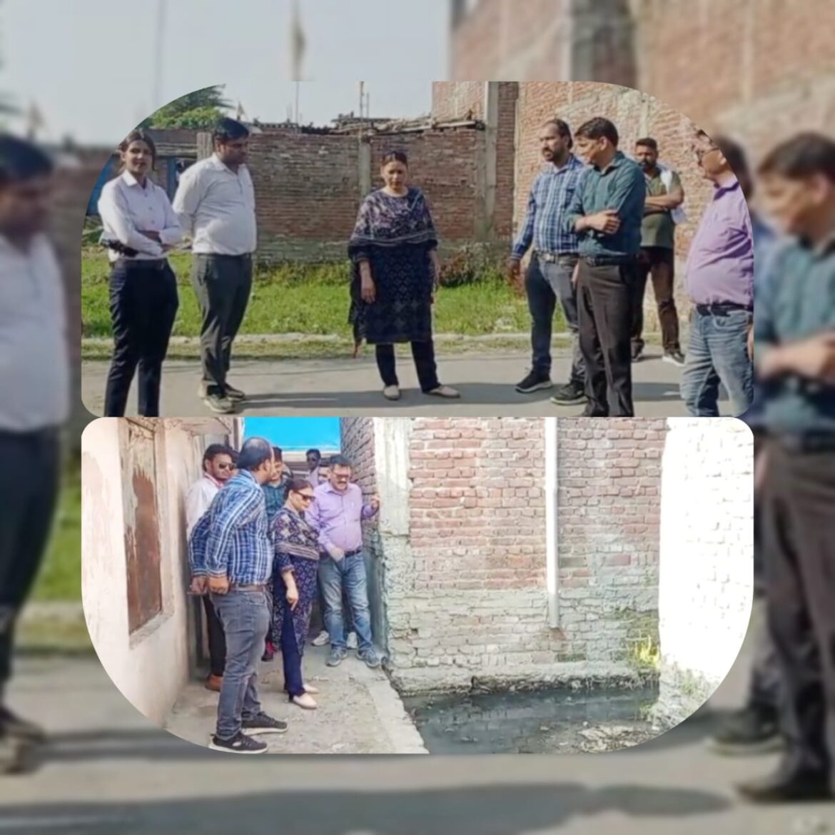 लालकुआँ क्षेत्र में जलभराव के समाधान के लिए उपजिलाधिकारी का स्थलीय निरीक्षण