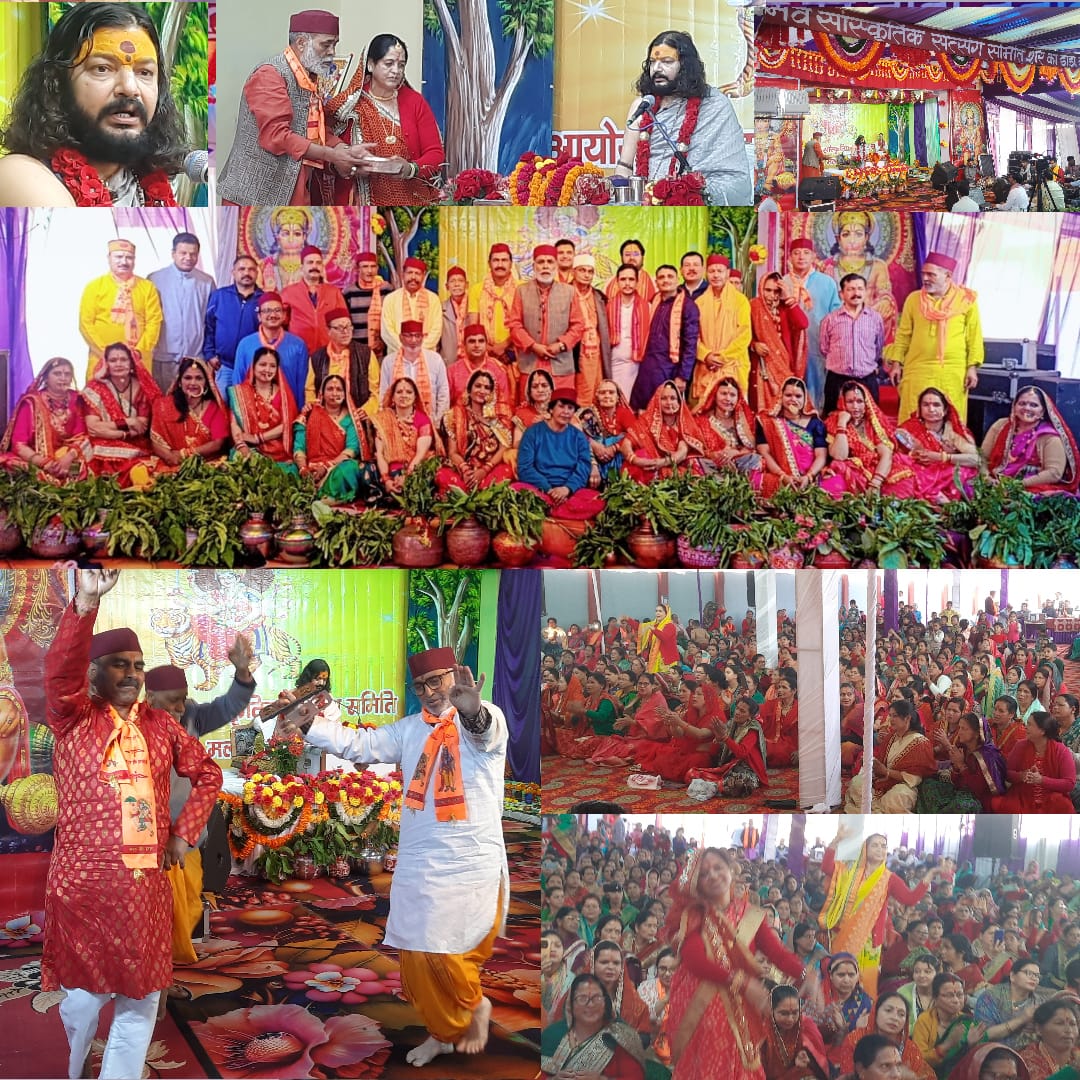 रामलीला प्रांगण में संगीतमय देवी भागवत कथा का भावपूर्ण आयोजन, सैकड़ों श्रद्धालु ले रहे कथा श्रवण का लाभ