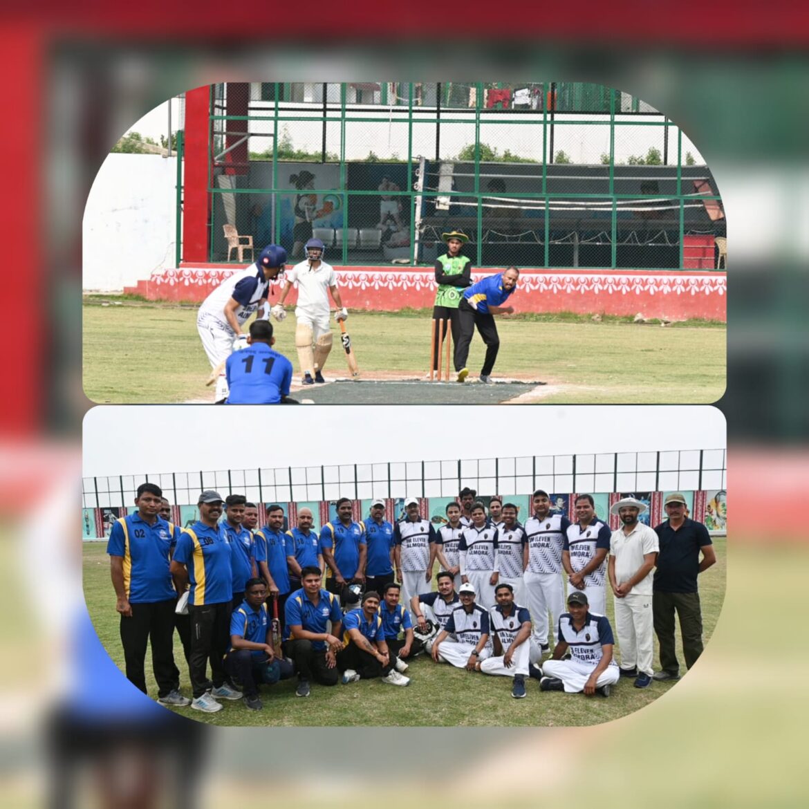 डीएम इलेवन बनाम अल्मोड़ा पुलिस क्रिकेट मैच रोमांचक मुकाबले के बाद टाई