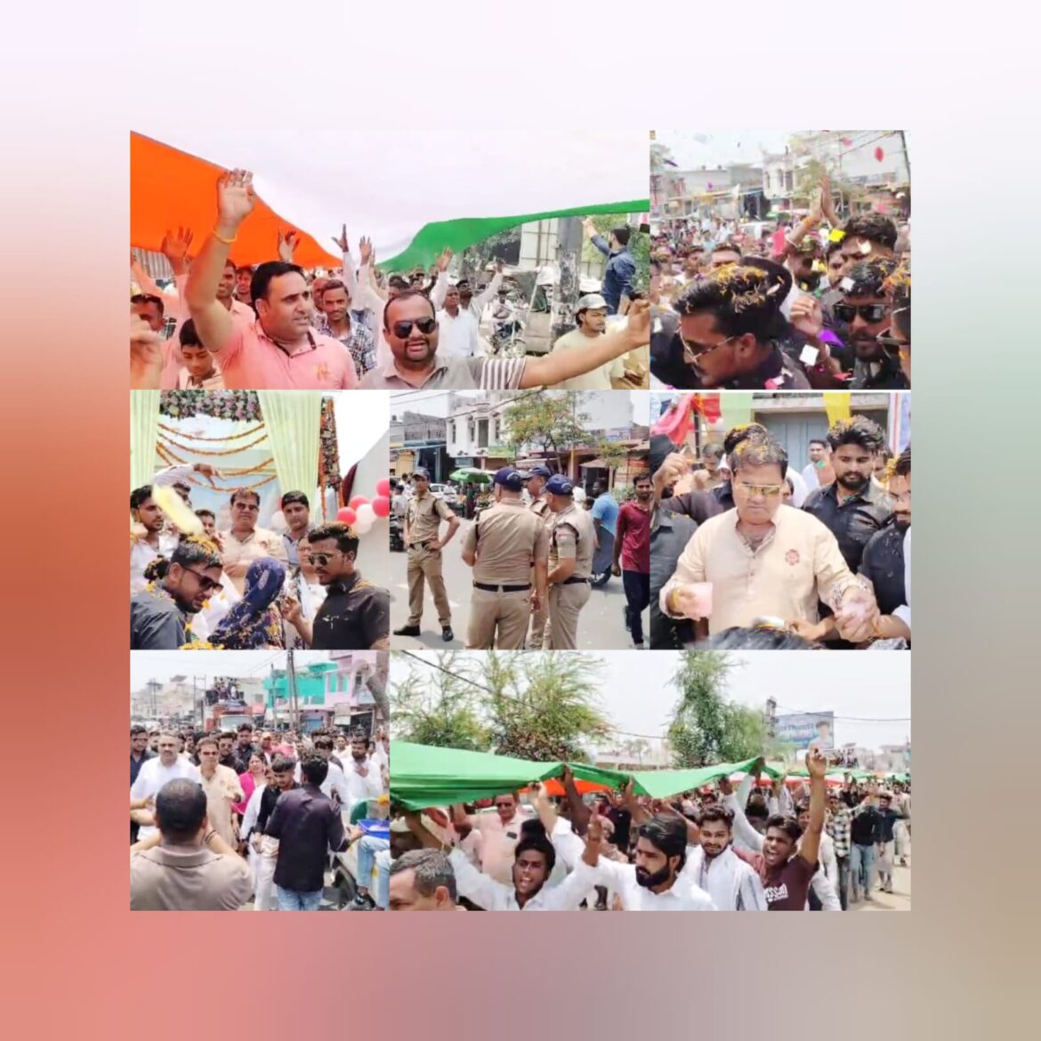 खानपुर में भव्य तिरंगा यात्रा, महाराज भगीरथ जयंती पर उमेश कुमार ने दी श्रद्धांजलि