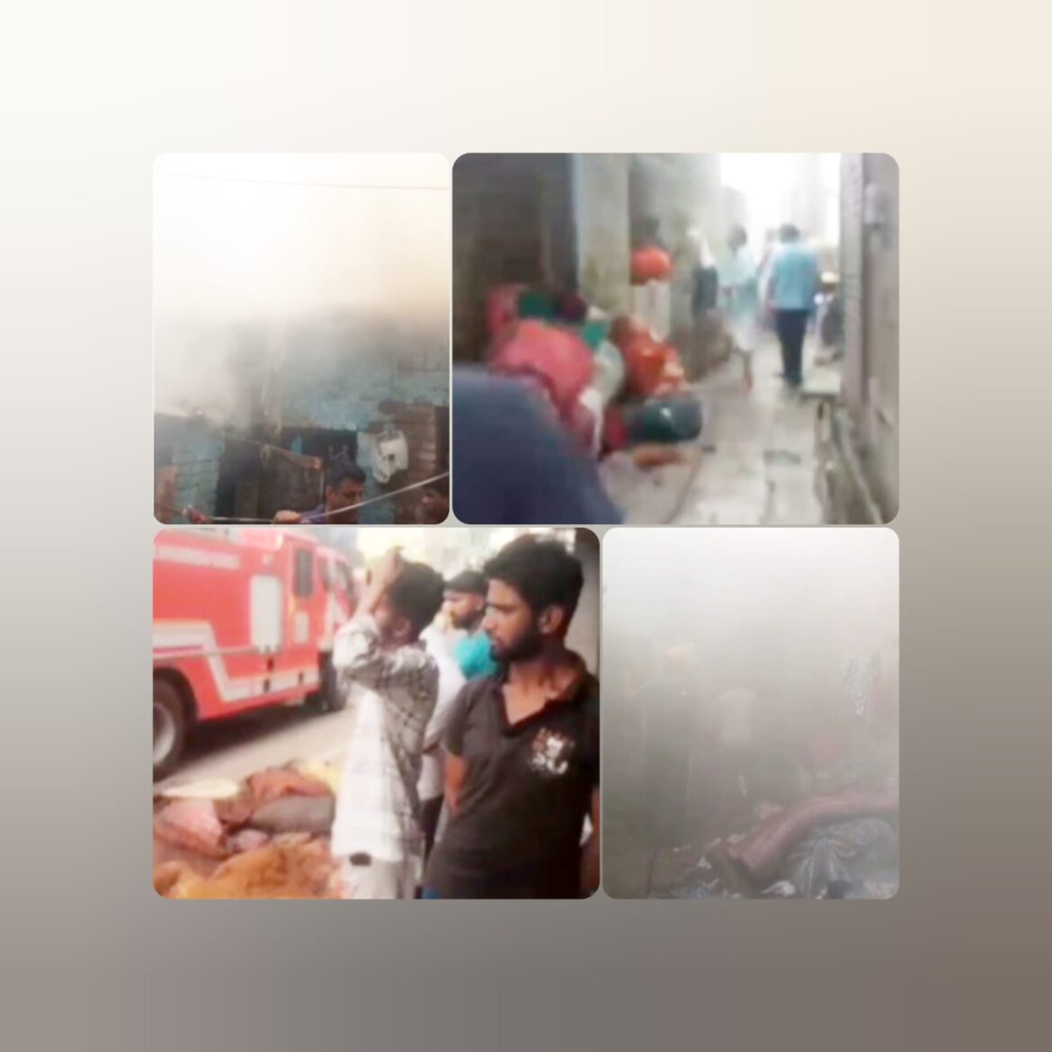 अंसारी मार्केट, ज्वालापुर में कपड़े की दुकान और गोदाम में भीषण आग