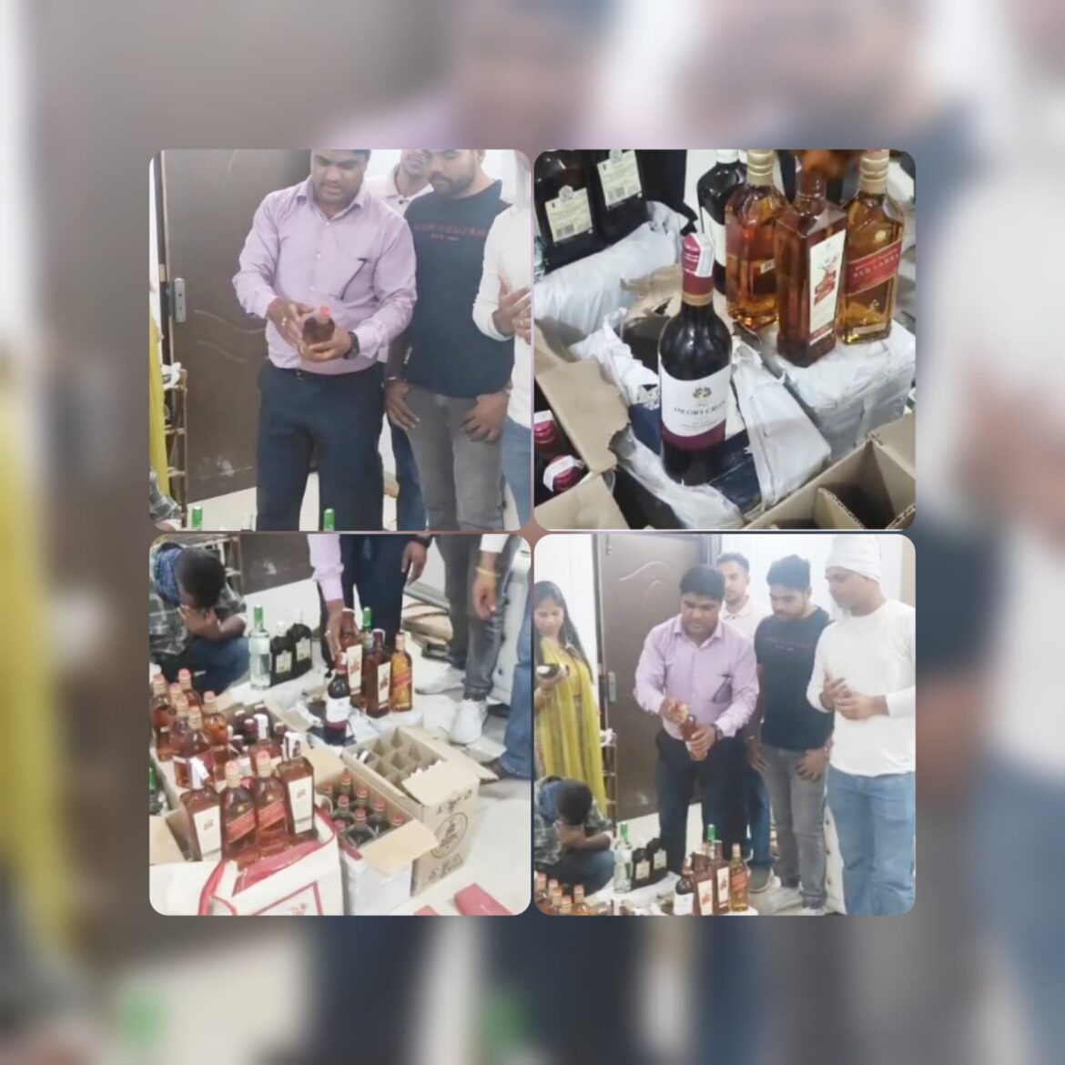 अवैध शराब बिक्री पर आबकारी विभाग की बड़ी कार्रवाई, 110 बोतल हरियाणा ब्रांड की शराब बरामद