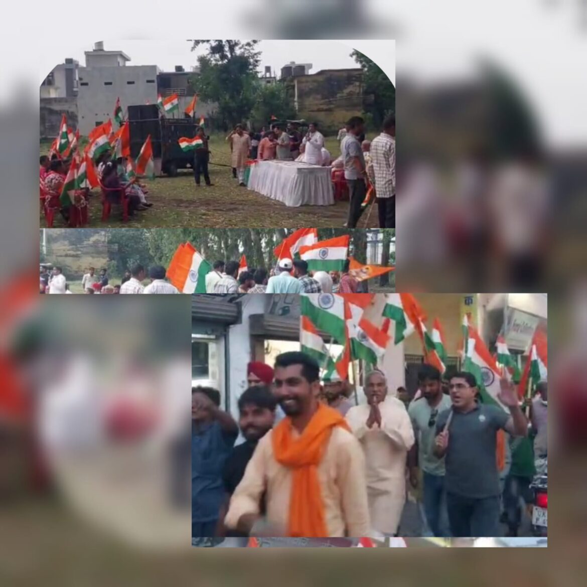 गदरपुर में भव्य तिरंगा यात्रा का आयोजन, सेना के सम्मान में जुटे सैकड़ों लोग