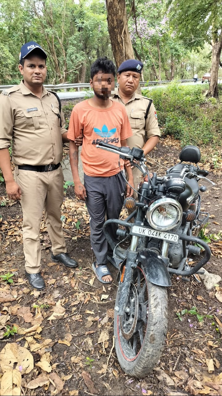 चोरी की गई बुलेट मोटरसाइकिल 24 घंटे में बरामद, आरोपी गिरफ्तार