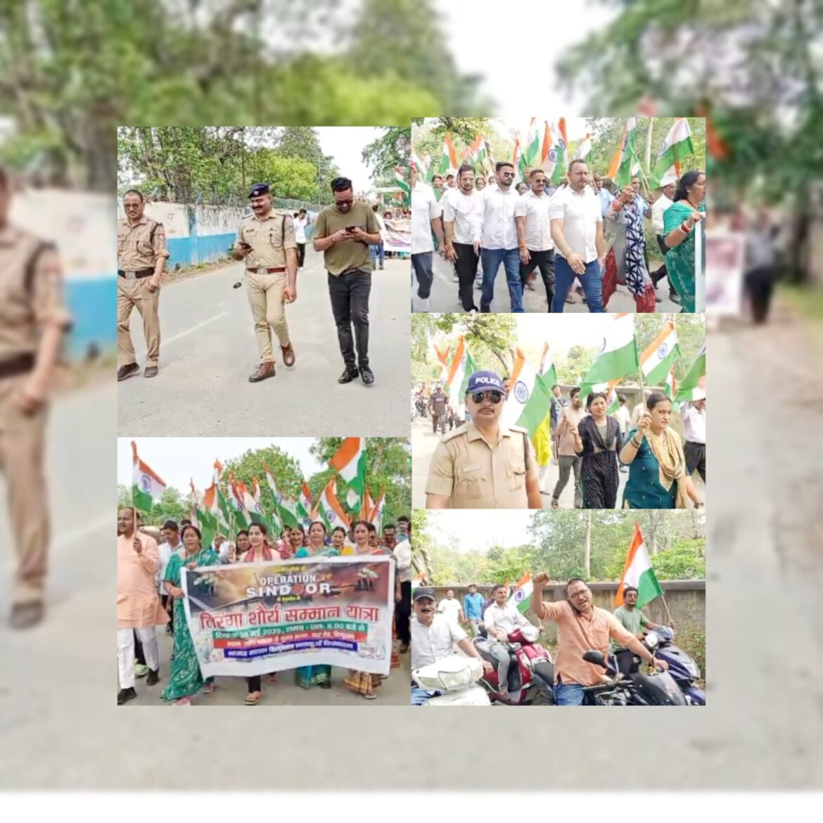 बिन्दुखत्ता में निकली भव्य तिरंगा शौर्य सम्मान यात्रा, वीर जवानों के शौर्य को किया नमन