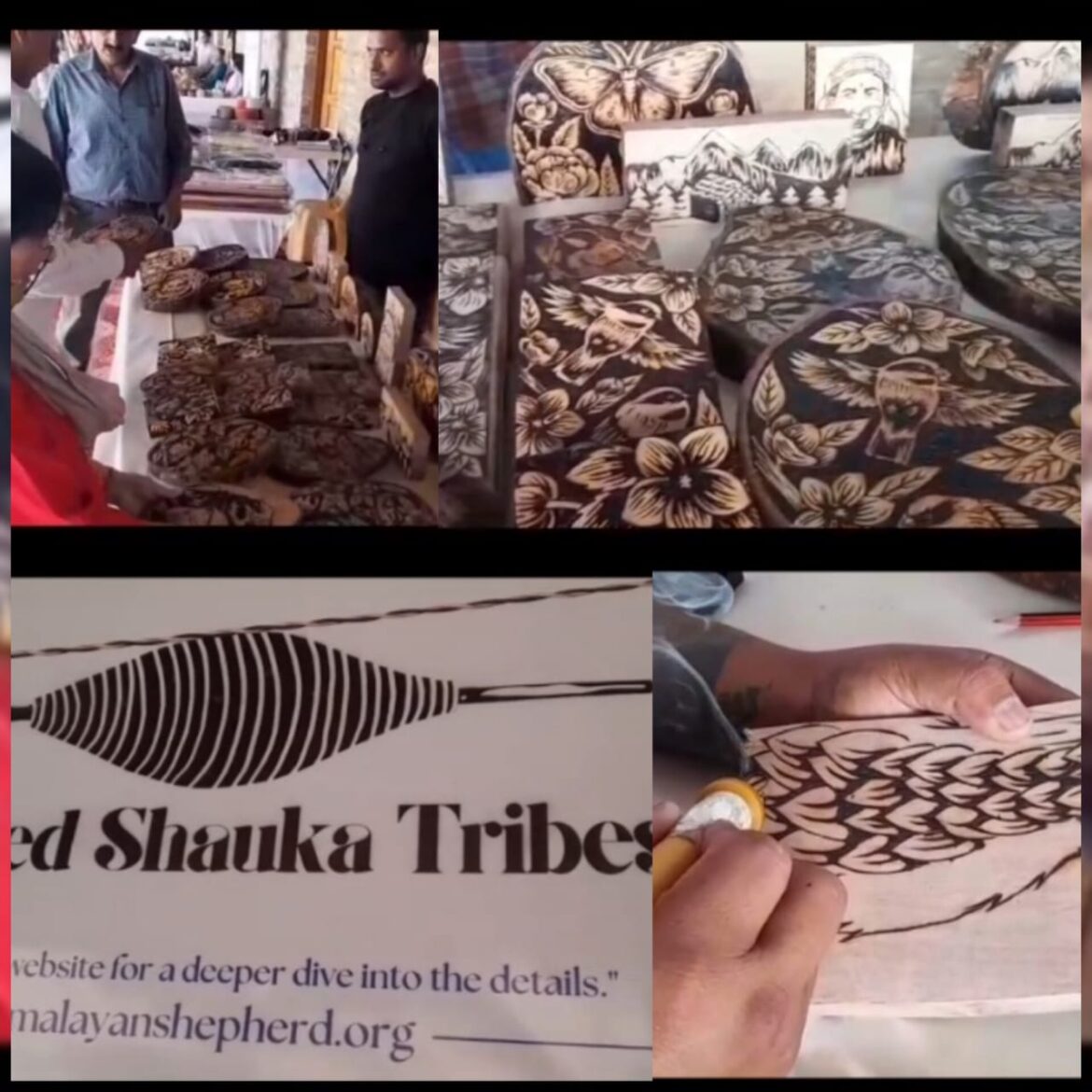 अल्मोड़ा के आदि बाजार में मुनस्यारी के हेमंत धरसत्तू की पायरोग्राफी कला बनी आकर्षण का केंद्र