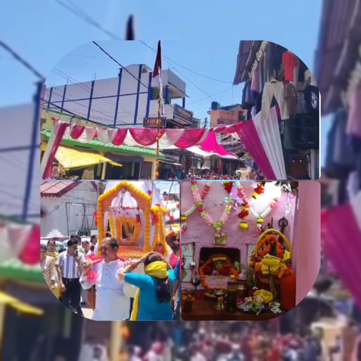 ध्वजा स्थापना के साथ शुरू हुआ कंडोलिया ठाकुर मंदिर का वार्षिक पूजन, भक्तों का उमड़ा सैलाब