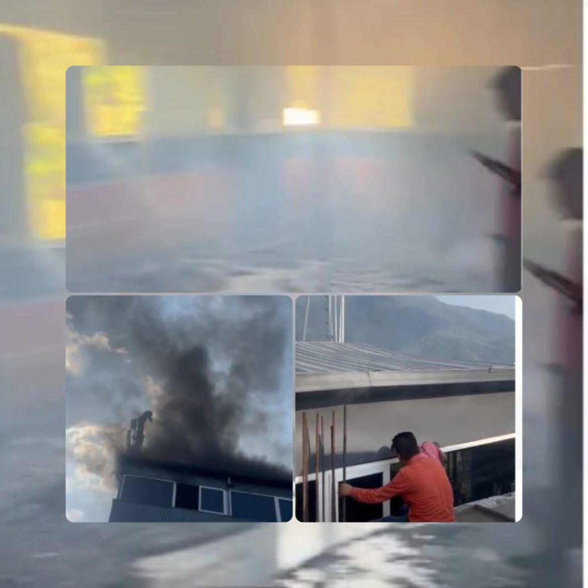 तपोवन में होटल की छठी मंजिल पर भीषण आग, फायर ब्रिगेड ने बचाई होटल कर्मी की जान