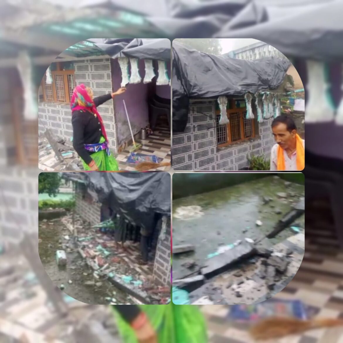 लगातार बारिश का कहर: थराली के कुराड़ गांव में मकान क्षतिग्रस्त, परिवार ने ली शरण