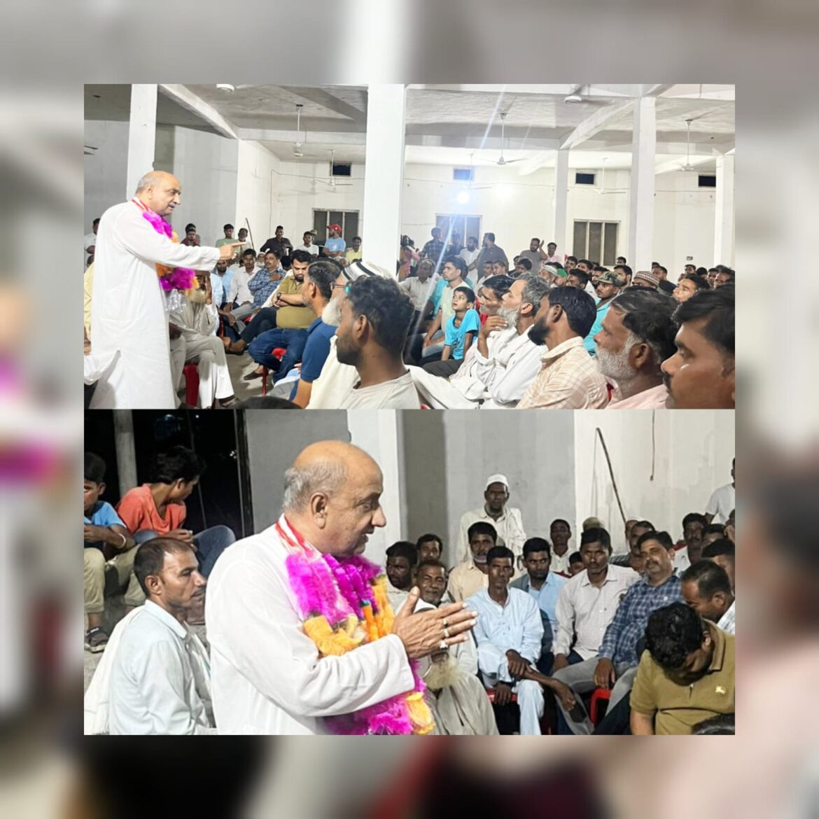 पंचायत चुनाव का घमासान: रेनू गंगवार के समर्थन में ईश्वरी प्रसाद गंगवार की जनसभा, भारी जनसैलाब से विरोधियों में हलचल