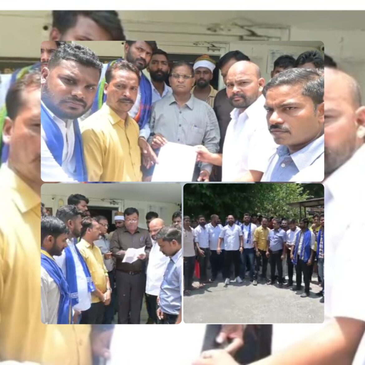 अकबरपुर कालसो में नाले को लेकर दो पक्ष आमने-सामने, जातिगत टिप्पणी पर भीम आर्मी का प्रदर्शन