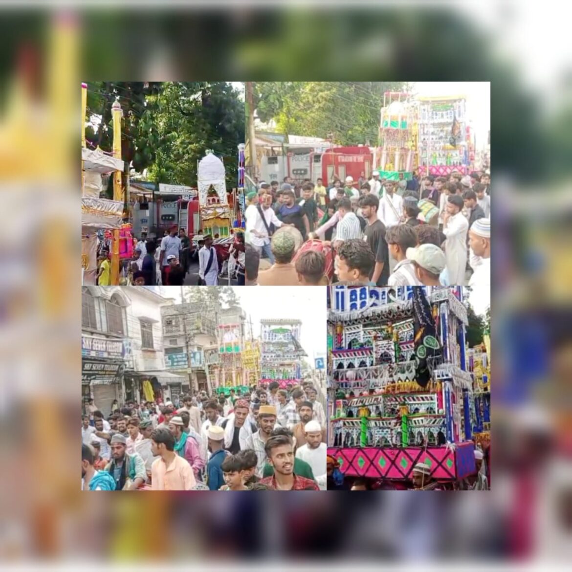 मोहर्रम पर निकला ताजियों का भव्य जुलूस, तलवारबाज़ी और लंगर बने आकर्षण का केंद्र