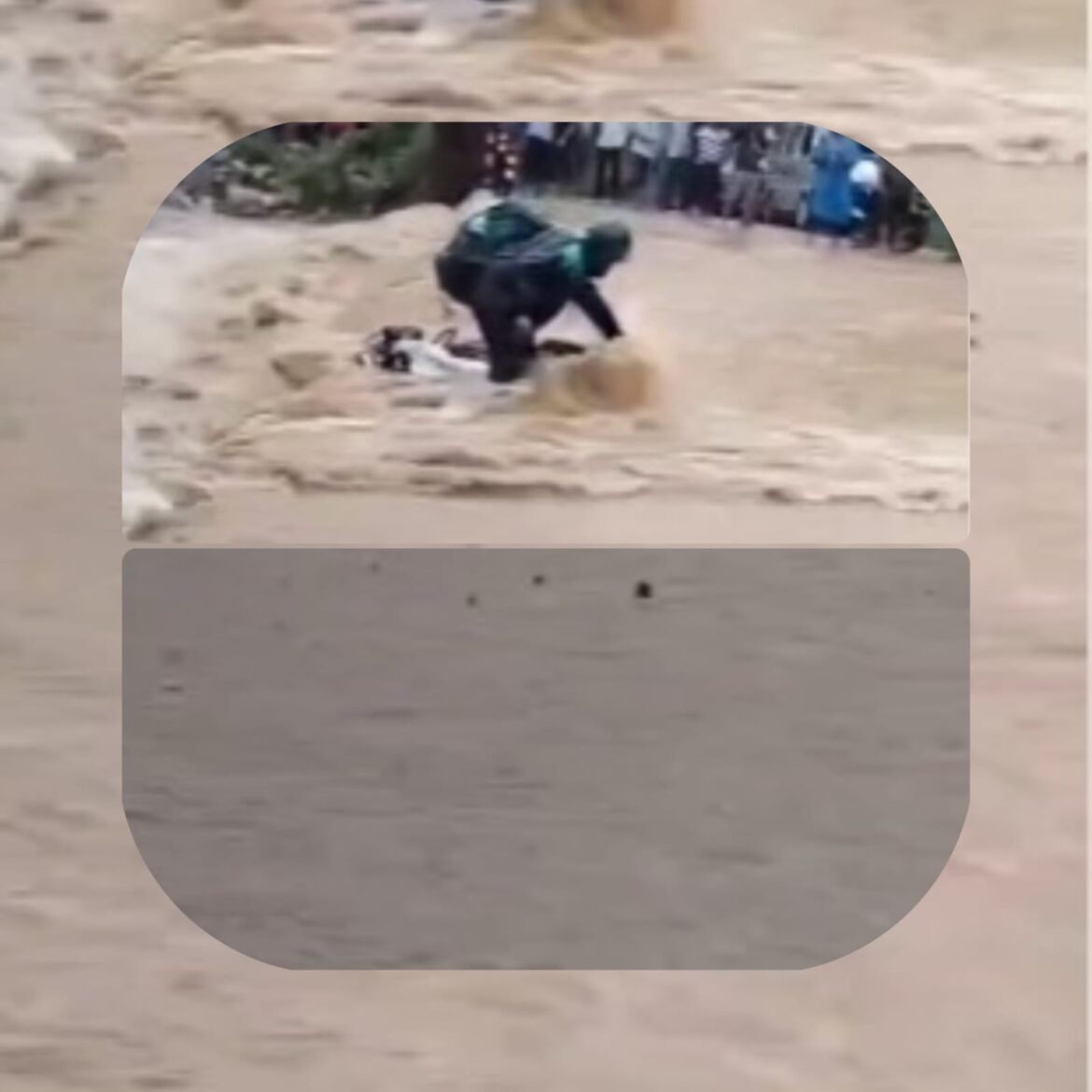 रामनगर में बरसाती नाला उफान पर, युवक की बाइक बही, स्थानीय लोगों ने बचाई जान