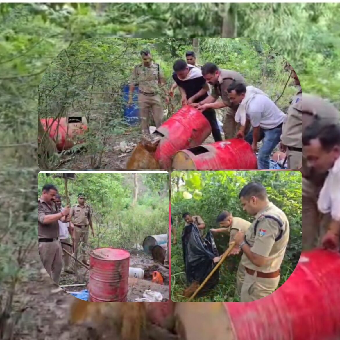 हरिद्वार पुलिस का कच्ची शराब माफियाओं पर बड़ा एक्शन, ड्रोन से की गई निगरानी