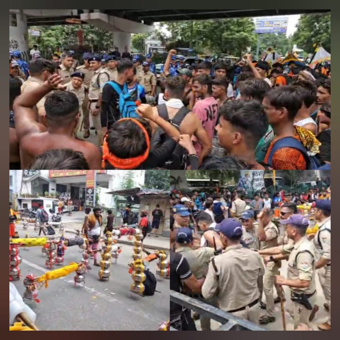 सड़कों पर फूटा शिवभक्तों का गुस्सा, कांवड़ रखकर किया हाईवे जाम