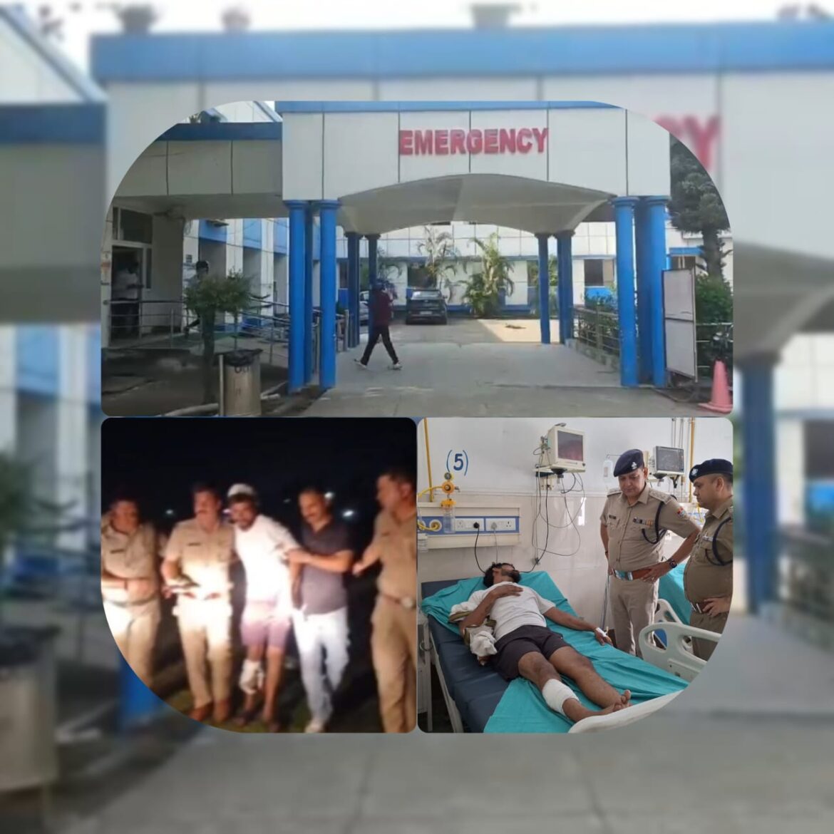 पुलिस पर फायरिंग कर भागे बदमाश, मुठभेड़ में एक घायल; तीन आरोपी तमंचों और चाकू के साथ गिरफ्तार