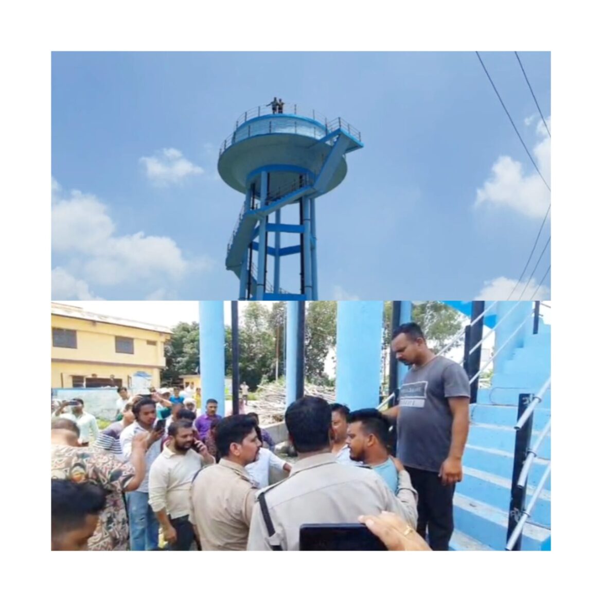 नंदपुर में पुश्तैनी जमीन विवाद ने पकड़ा तूल, युवक ने पानी की टंकी पर चढ़कर की आत्महत्या की कोशिश