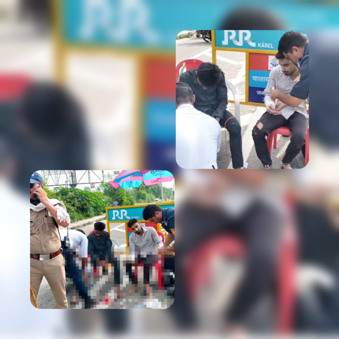 हरिद्वार: कांवड़ यात्रा के दौरान दो कांवड़ियों की बाइकें टकराईं, पुलिस ने मौके पर की प्राथमिक उपचार