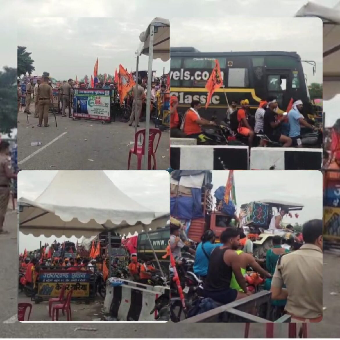 हरिद्वार में कांवड़ मेला चरम पर, गंगाजल लेकर लौट रहे शिवभक्त — पुलिस मुस्तैद, यातायात व्यवस्थित