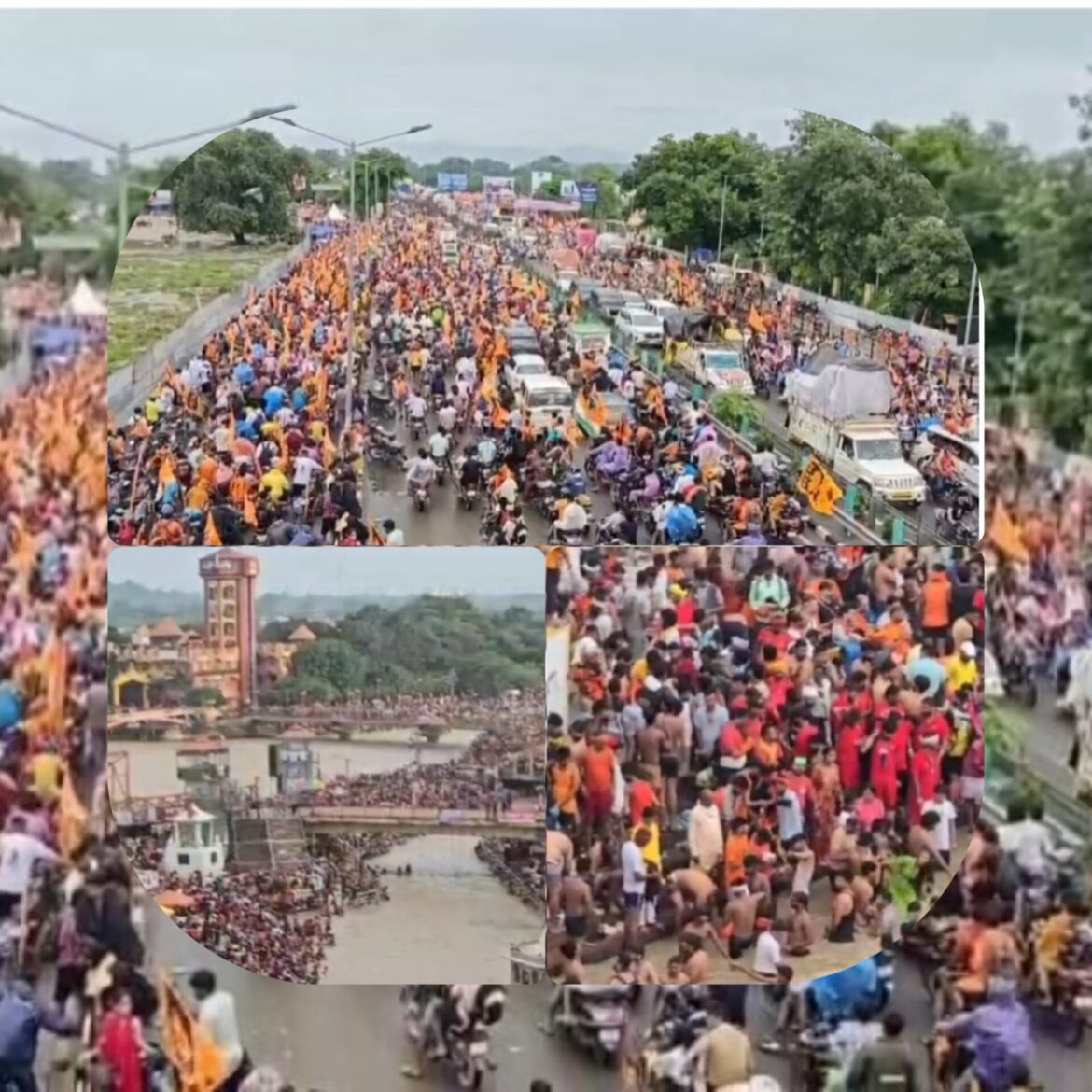 हरिद्वार में उमड़ा आस्था का सैलाब: कांवड़ियों की संख्या साढ़े 3 करोड़ के पार, मंगलवार तक 4 करोड़ का आंकड़ा संभव