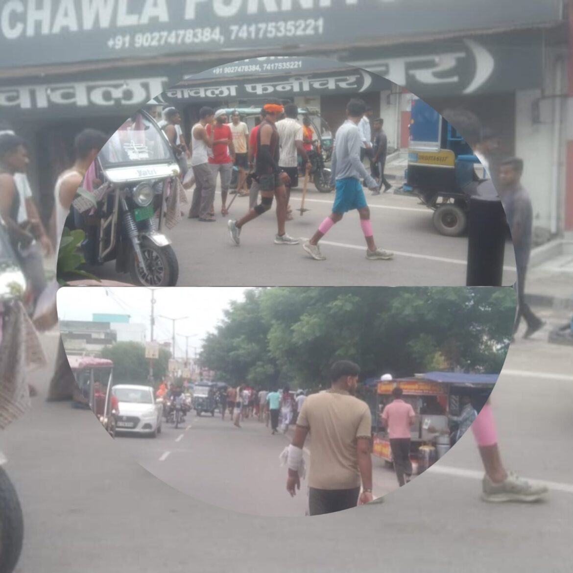 हरिद्वार में कांवड़ यात्रा के दौरान भिड़े दो गुट, हथियार लेकर भिड़ंत — सड़क बनी रणभूमि, पुलिस की तत्परता से टला बड़ा हादसा