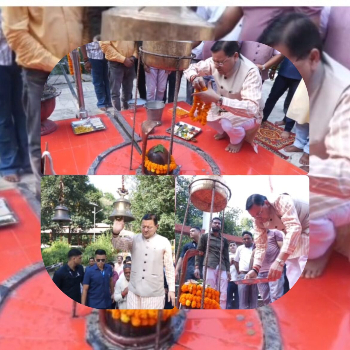 खटीमा पहुंचे मुख्यमंत्री पुष्कर सिंह धामी, भारामल बाबा मंदिर में की पूजा-अर्चना, बांटा प्रसाद और किया पौधारोपण