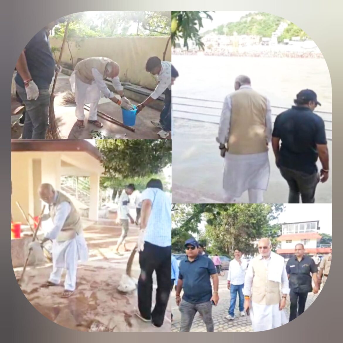 हरिद्वार: उत्तर प्रदेश के मंत्री धर्मपाल सिंह ने घाट पर चलाया सफाई अभियान, स्वच्छता का दिया संदेश