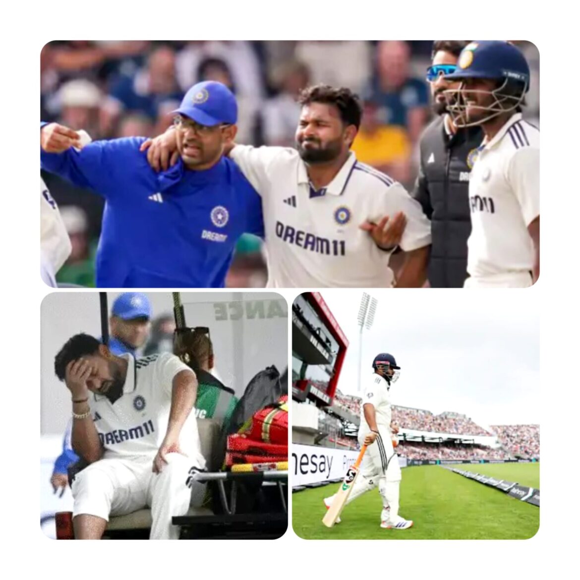 ऋषभ पंत चोटिल होकर बाहर, नारायण जगदीशन भारतीय टेस्ट टीम में शामिल