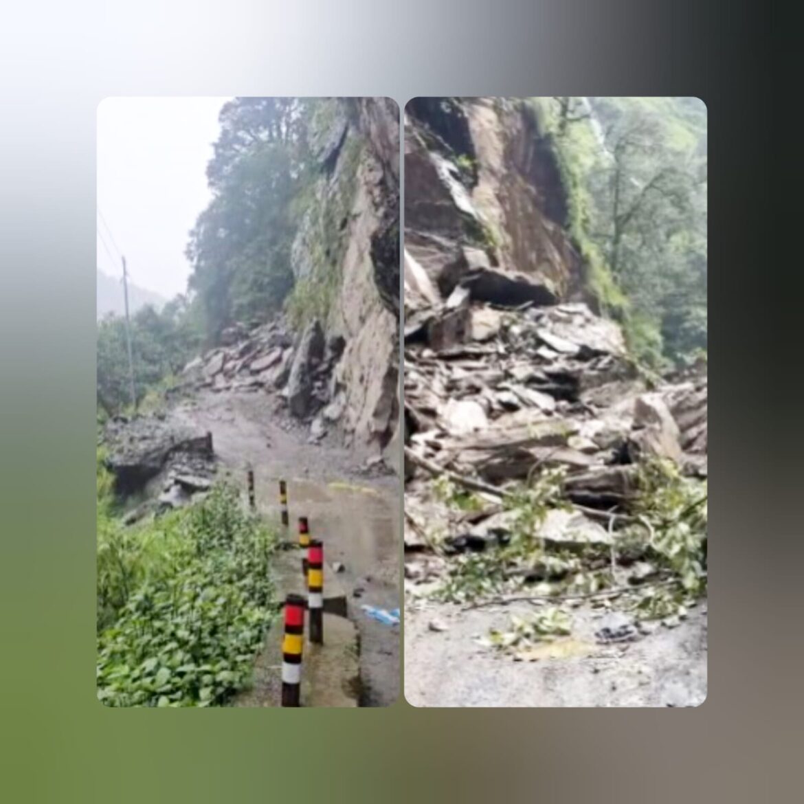 लगातार बारिश से गौरीकुंड-सोनप्रयाग मार्ग बाधित, यात्रियों को गौरीकुंड में रोका गया