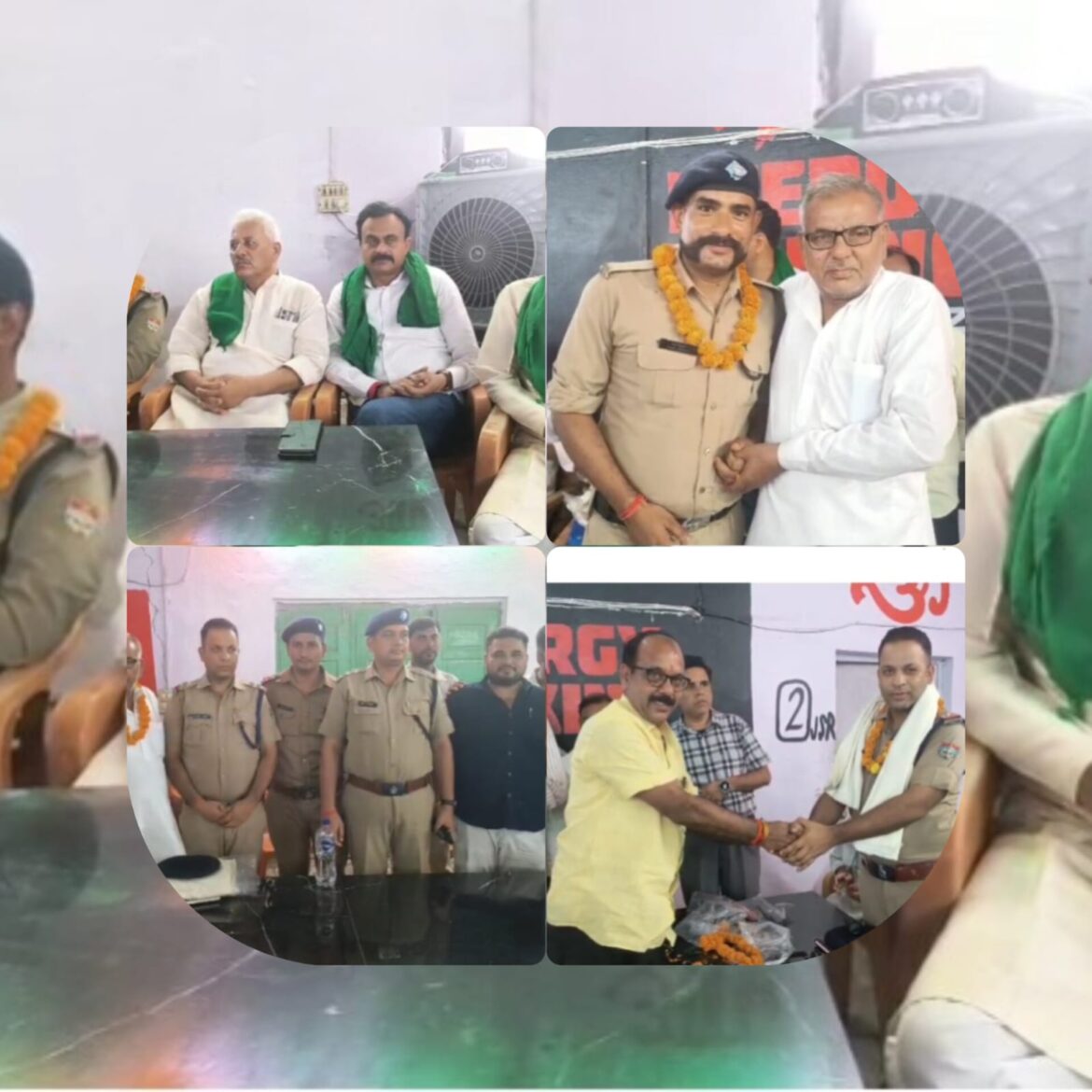 कांवड़ यात्रा की सफलता पर मंगलौर में पुलिस और विद्युत विभाग के अधिकारियों का सम्मान