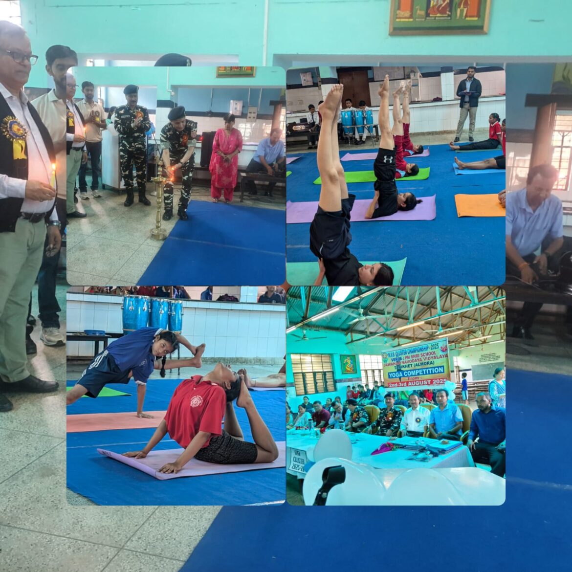 जवाहर नवोदय विद्यालय ताड़ीखेत में योग क्लस्टर कार्यक्रम का भव्य आयोजन, 14 विद्यालयों के छात्र-छात्राओं ने लिया भाग