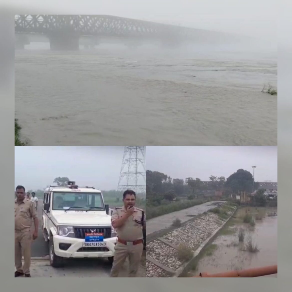 लक्सर में नीलधारा गंगा का जलस्तर चेतावनी निशान के करीब, 18 गांवों पर मंडराया बाढ़ का खतरा