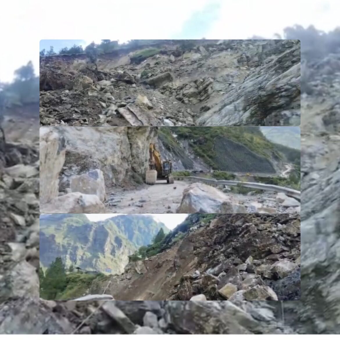 जोगीधारा ज्ञान गंगा पॉइंट के पास लैंडस्लाइड, बदरीनाथ हाईवे कुछ समय रहा बाधित