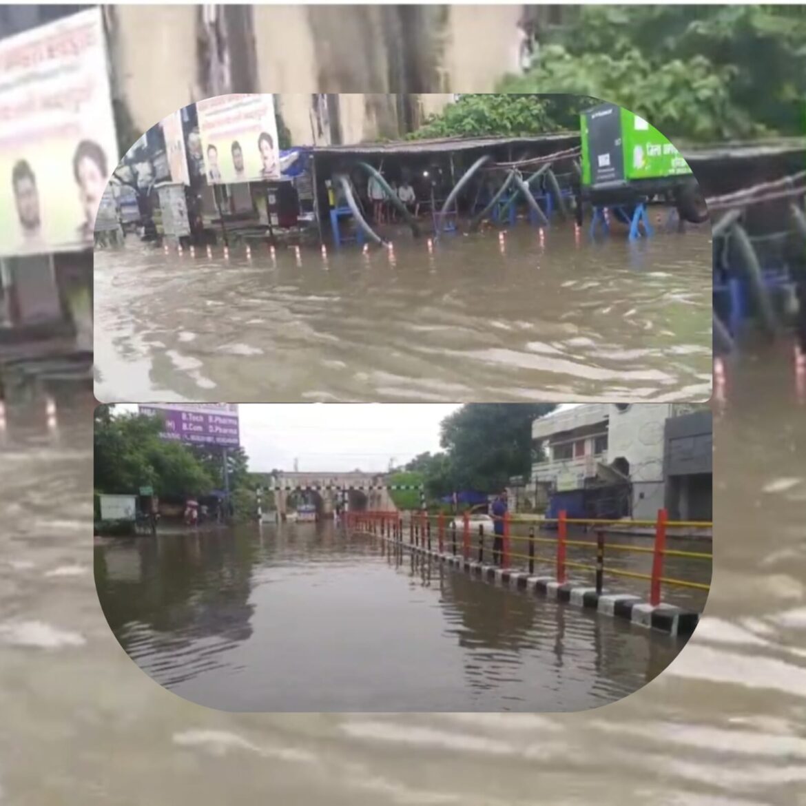 देर रात से जारी मूसलाधार बारिश ने बढ़ाई मुसीबत, रानीपुर मोड़ और भगत सिंह चौक फिर जलमग्न