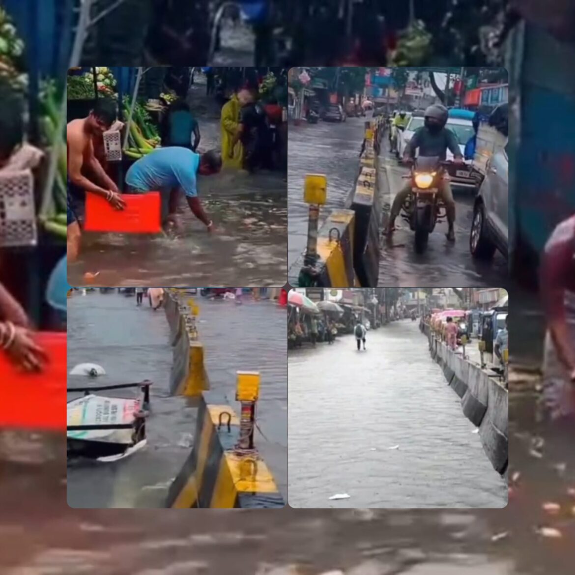 ऋषिकेश में ड्रेनेज सिस्टम की लापरवाही बनी मुसीबत, हल्की बारिश में भी सड़कों पर बह रही ‘नदी’, सब्जियां तक तैरती दिखीं